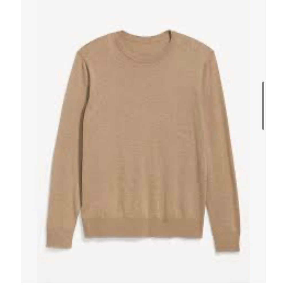 J.Crew Mens Slim Fit 100% Merino Wool Crewneck Sweater Camel Tan Medium